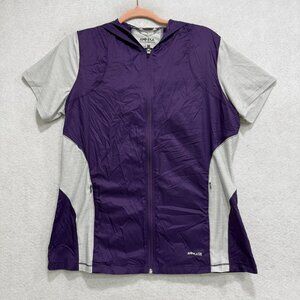 Cutter & Buck Annika Jacket Womens Large Purple Hooded Golf Windbreaker